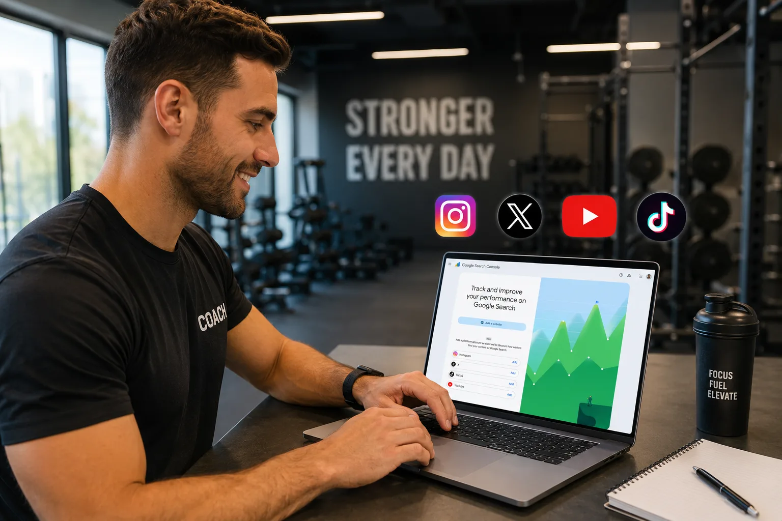 Instagram, YouTube en TikTok in Google Search Console